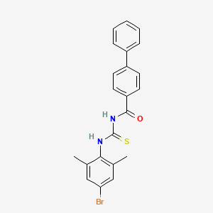 N-{[(4-bromo-2,6-dimethylphenyl)amino]carbonothioyl}-4-biphenylcarboxamide