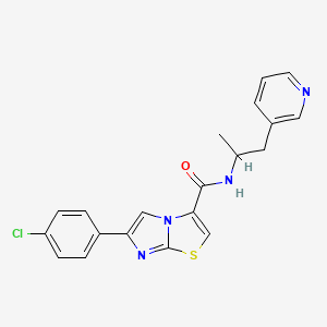 6-(4-chlorophenyl)-N-[1-methyl-2-(3-pyridinyl)ethyl]imidazo[2,1-b][1,3]thiazole-3-carboxamide