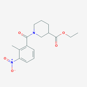 molecular formula C16H20N2O5 B3952835 ethyl 1-(2-methyl-3-nitrobenzoyl)-3-piperidinecarboxylate 