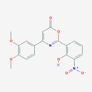 4-(3,4-dimethoxyphenyl)-2-(2-hydroxy-3-nitrophenyl)-6H-1,3-oxazin-6-one