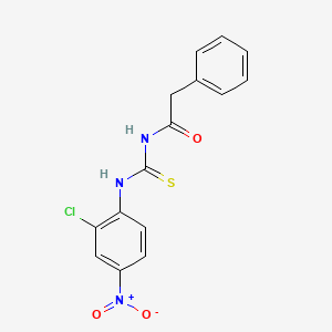 molecular formula C15H12ClN3O3S B3952852 N-{[(2-chloro-4-nitrophenyl)amino]carbonothioyl}-2-phenylacetamide 