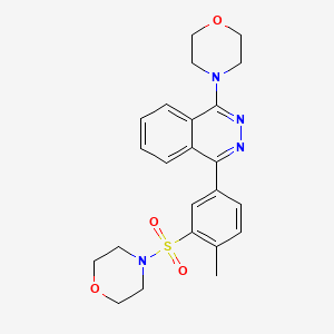 molecular formula C23H26N4O4S B3952856 1-[4-methyl-3-(4-morpholinylsulfonyl)phenyl]-4-(4-morpholinyl)phthalazine 