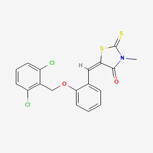 5-{2-[(2,6-dichlorobenzyl)oxy]benzylidene}-3-methyl-2-thioxo-1,3-thiazolidin-4-one