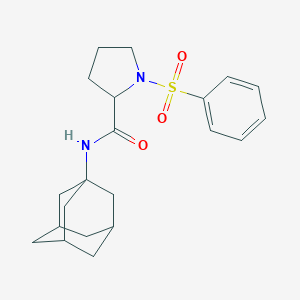molecular formula C21H28N2O3S B395287 1-Benzenesulfonyl-pyrrolidine-2-carboxylic acid adamantan-1-ylamide 