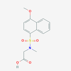 molecular formula C14H15NO5S B395288 N-[(4-methoxy-1-naphthyl)sulfonyl]-N-methylglycine CAS No. 446052-58-0