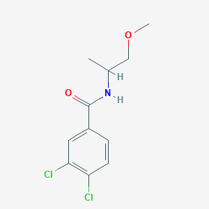 molecular formula C11H13Cl2NO2 B3952897 3,4-dichloro-N-(1-methoxypropan-2-yl)benzamide 