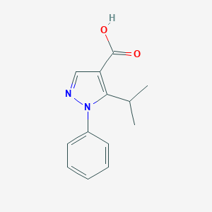 molecular formula C13H14N2O2 B039529 5-异丙基-1-苯基-1H-吡唑-4-羧酸 CAS No. 116344-18-4