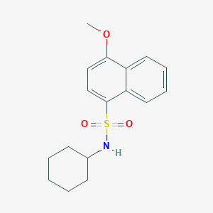 molecular formula C17H21NO3S B395290 N-cyclohexyl-4-methoxynaphthalene-1-sulfonamide CAS No. 446029-81-8