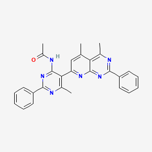 N-[5-(4,5-dimethyl-2-phenylpyrido[2,3-d]pyrimidin-7-yl)-6-methyl-2-phenyl-4-pyrimidinyl]acetamide