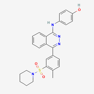 4-({4-[4-methyl-3-(1-piperidinylsulfonyl)phenyl]-1-phthalazinyl}amino)phenol