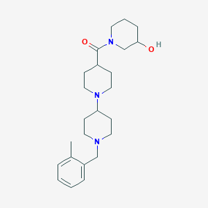 molecular formula C24H37N3O2 B3952961 1-{[1'-(2-methylbenzyl)-1,4'-bipiperidin-4-yl]carbonyl}-3-piperidinol 