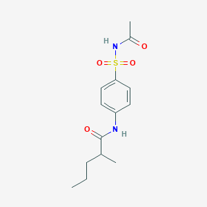 molecular formula C14H20N2O4S B3952969 N-{4-[(acetylamino)sulfonyl]phenyl}-2-methylpentanamide 