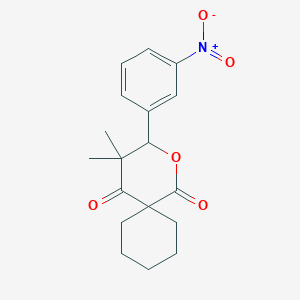 4,4-dimethyl-3-(3-nitrophenyl)-2-oxaspiro[5.5]undecane-1,5-dione