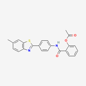 2-{[4-(6-Methyl-1,3-benzothiazol-2-yl)phenyl]carbamoyl}phenyl acetate