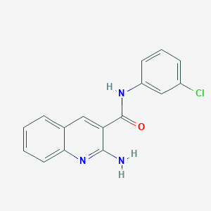 molecular formula C16H12ClN3O B395299 2-amino-N-(3-chlorophenyl)quinoline-3-carboxamide CAS No. 446052-45-5