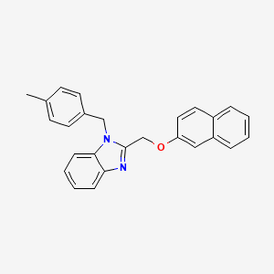 molecular formula C26H22N2O B3952999 1-(4-methylbenzyl)-2-[(2-naphthyloxy)methyl]-1H-benzimidazole 