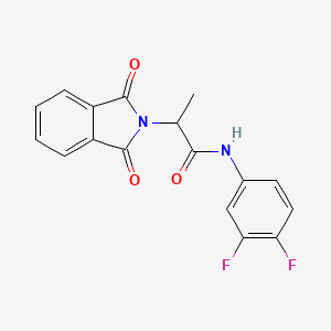 molecular formula C17H12F2N2O3 B3953003 N-(3,4-difluorophenyl)-2-(1,3-dioxo-1,3-dihydro-2H-isoindol-2-yl)propanamide 