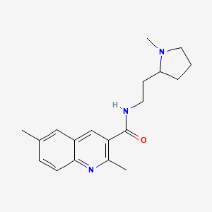 2,6-dimethyl-N-[2-(1-methylpyrrolidin-2-yl)ethyl]quinoline-3-carboxamide