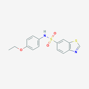 molecular formula C15H14N2O3S2 B395303 N-(4-ethoxyphenyl)-1,3-benzothiazole-6-sulfonamide 