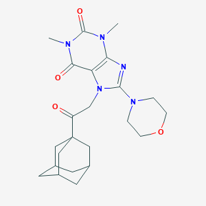 molecular formula C23H31N5O4 B395305 7-[2-(1-adamantyl)-2-oxoethyl]-1,3-dimethyl-8-morpholino-3,7-dihydro-1H-purine-2,6-dione 