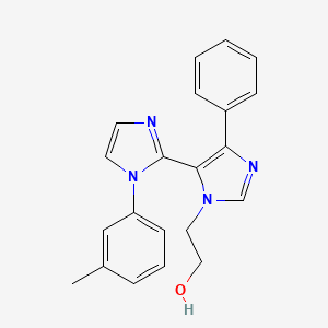 molecular formula C21H20N4O B3953050 2-[1-(3-methylphenyl)-5'-phenyl-1H,3'H-2,4'-biimidazol-3'-yl]ethanol 