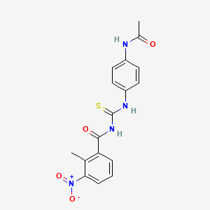 N-({[4-(acetylamino)phenyl]amino}carbonothioyl)-2-methyl-3-nitrobenzamide