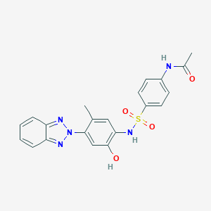 molecular formula C21H19N5O4S B395307 N-(4-{[4-(2H-1,2,3-benzotriazol-2-yl)-2-hydroxy-5-methylanilino]sulfonyl}phenyl)acetamide 