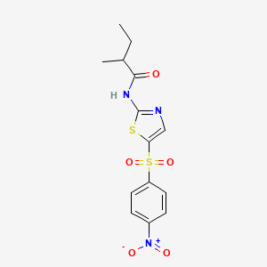 2-methyl-N-{5-[(4-nitrophenyl)sulfonyl]-1,3-thiazol-2-yl}butanamide