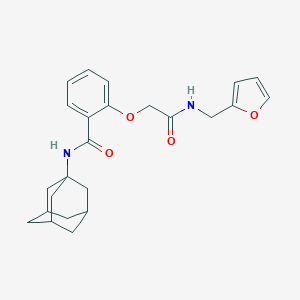 molecular formula C24H28N2O4 B395310 N-Adamantan-1-yl-2-{[(furan-2-ylmethyl)-carbamoyl]-methoxy}-benzamide 