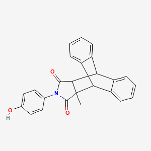 molecular formula C25H19NO3 B3953101 17-(4-hydroxyphenyl)-15-methyl-17-azapentacyclo[6.6.5.0~2,7~.0~9,14~.0~15,19~]nonadeca-2,4,6,9,11,13-hexaene-16,18-dione 