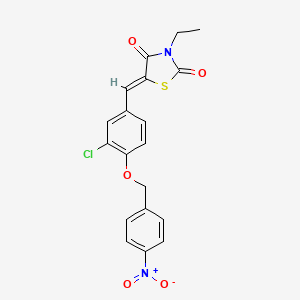 5-{3-chloro-4-[(4-nitrobenzyl)oxy]benzylidene}-3-ethyl-1,3-thiazolidine-2,4-dione