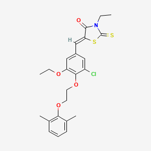 5-{3-chloro-4-[2-(2,6-dimethylphenoxy)ethoxy]-5-ethoxybenzylidene}-3-ethyl-2-thioxo-1,3-thiazolidin-4-one