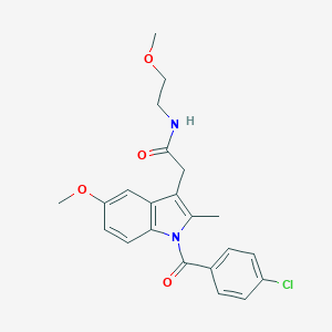 molecular formula C22H23ClN2O4 B395312 2-[1-(4-chlorobenzoyl)-5-methoxy-2-methyl-1H-indol-3-yl]-N-(2-methoxyethyl)acetamide 