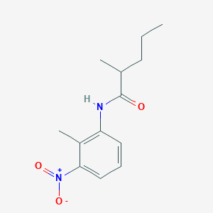 molecular formula C13H18N2O3 B3953126 2-methyl-N-(2-methyl-3-nitrophenyl)pentanamide 