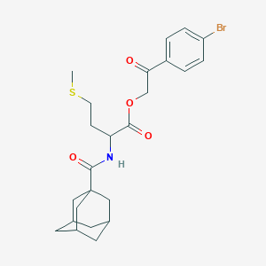 molecular formula C24H30BrNO4S B395313 2-(4-Bromophenyl)-2-oxoethyl 2-[(1-adamantylcarbonyl)amino]-4-(methylsulfanyl)butanoate 