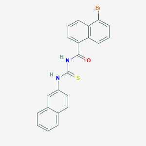 molecular formula C22H15BrN2OS B3953138 5-bromo-N-[(2-naphthylamino)carbonothioyl]-1-naphthamide 