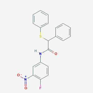 N-(4-fluoro-3-nitrophenyl)-2-phenyl-2-(phenylsulfanyl)acetamide