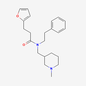 molecular formula C22H30N2O2 B3953186 3-(2-furyl)-N-[(1-methyl-3-piperidinyl)methyl]-N-(2-phenylethyl)propanamide 