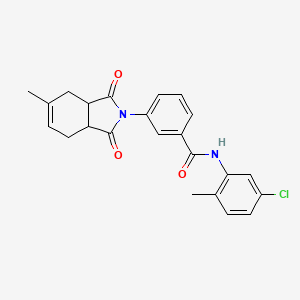 molecular formula C23H21ClN2O3 B3953215 N-(5-chloro-2-methylphenyl)-3-(5-methyl-1,3-dioxo-1,3,3a,4,7,7a-hexahydro-2H-isoindol-2-yl)benzamide 