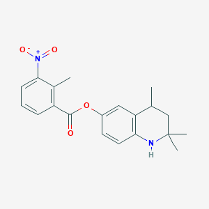 2,2,4-trimethyl-1,2,3,4-tetrahydro-6-quinolinyl 2-methyl-3-nitrobenzoate