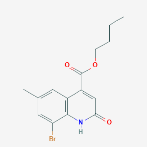 molecular formula C15H16BrNO3 B3953233 butyl 8-bromo-2-hydroxy-6-methyl-4-quinolinecarboxylate 