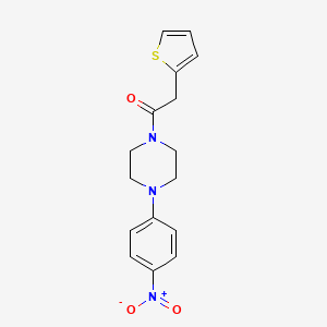 molecular formula C16H17N3O3S B3953235 1-(4-nitrophenyl)-4-(2-thienylacetyl)piperazine 