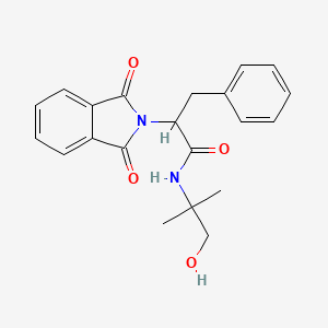 2-(1,3-dioxo-1,3-dihydro-2H-isoindol-2-yl)-N-(2-hydroxy-1,1-dimethylethyl)-3-phenylpropanamide