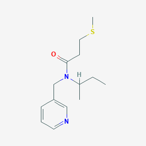 N-(sec-butyl)-3-(methylthio)-N-(pyridin-3-ylmethyl)propanamide