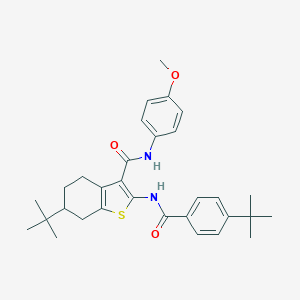 6-tert-butyl-2-[(4-tert-butylbenzoyl)amino]-N-(4-methoxyphenyl)-4,5,6,7-tetrahydro-1-benzothiophene-3-carboxamide