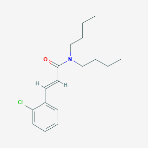 molecular formula C17H24ClNO B3953277 N,N-dibutyl-3-(2-chlorophenyl)acrylamide 