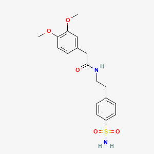 molecular formula C18H22N2O5S B3953278 N-{2-[4-(aminosulfonyl)phenyl]ethyl}-2-(3,4-dimethoxyphenyl)acetamide 