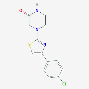 molecular formula C13H12ClN3OS B395328 4-[4-(4-Chlorophenyl)-1,3-thiazol-2-yl]piperazin-2-one 
