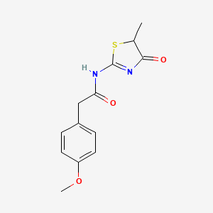 2-(4-methoxyphenyl)-N-(5-methyl-4-oxo-4,5-dihydro-1,3-thiazol-2-yl)acetamide