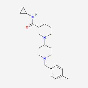 molecular formula C22H33N3O B3953307 N-cyclopropyl-1'-(4-methylbenzyl)-1,4'-bipiperidine-3-carboxamide 